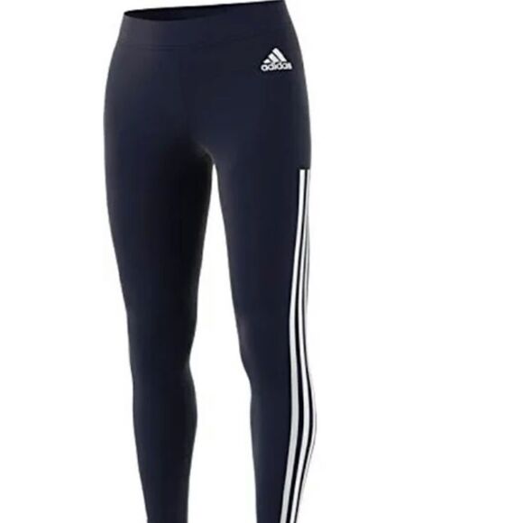 Adidas New Climalite Three Stripe Athletic Leggings S - Picture 5 of 13